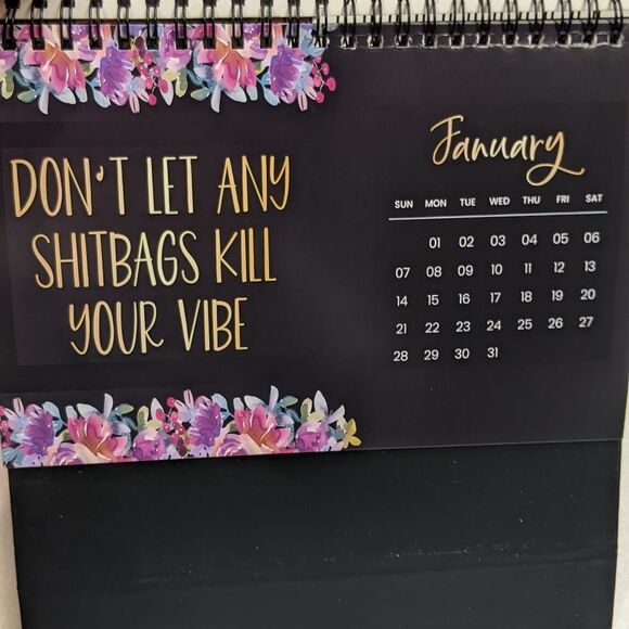 F*ck It - A Calendar for Tired-A$$ Women 2024, 9" x 9" desk calendar - Picture 2 of 2
